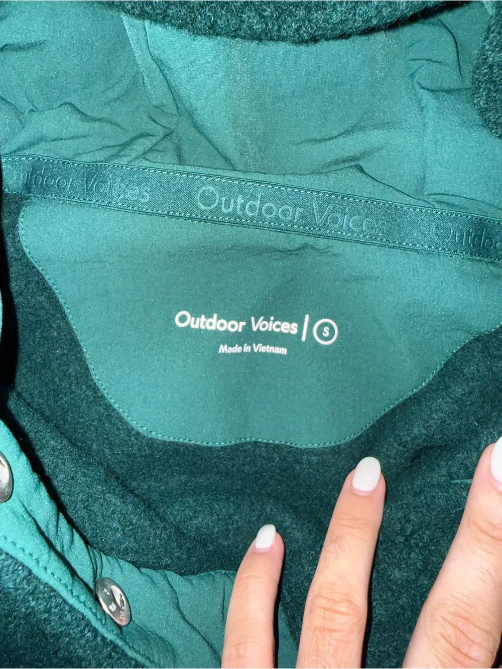 Outdoor Voices Teal Sherpa Hooded Jacket